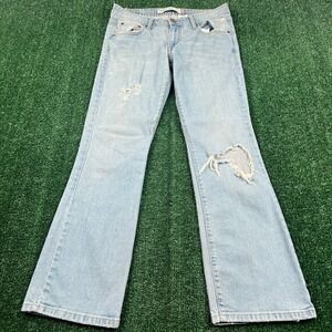 VTG Levi's Superlow Bootcut Jeans Womens 9M 31x30" Light Wash Blue Flare Y2K